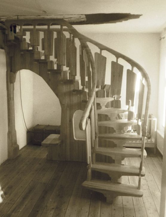 Treppe auf Mittelwange